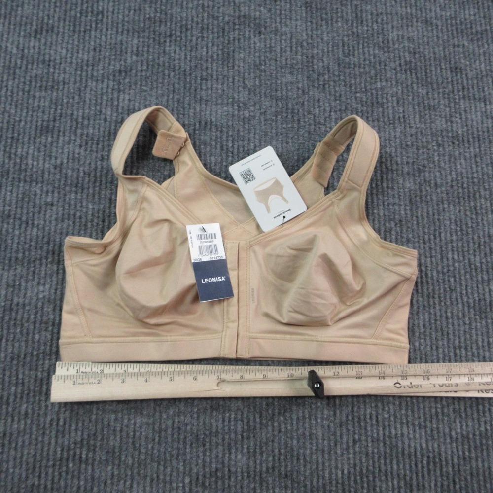 Leonisa Bra Womens 38 Beige Unlined Wireless Posture Corrector Bralette NWT